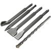 MMYUAK Scalpello piatto a scanalatura affilata, strumenti per la lavorazione del legno, calcestruzzo, pareti e rocce, 5 pezzi