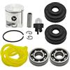 UYTGFO Adatto for Husqvarna 235 236 236E 240 240E Cuscinetto a manovella Guarnizione olio Tubo carburante Pompetta di adescamento Motosega Ricambio Kit fascia pistone da 39 mm