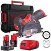 Milwaukee - Tagliatrice 12 V FUEL, disco 76 mm, disco diamantato, disco TCT e disco abrasivo M12FCOT-422X MILWAUKEE