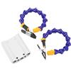 REXVTNS Soldering Helping Hands with Flexible ABS Arms & Aluminum Alloy Base | Adjustable Third Hand Tool for Welding/Jewelry Making/DIY | Removable Rubber Cover, 25cm Fixture Length (REXVTNSZb9wS-11)