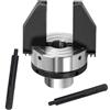 Jurtmy Mandrino girevole in legno a 2 pinze, 2 con filettatura diretta da 1-8 TPI, apertura 8 x 8 - 23 x 23 mm, per tornitura di legno e foratura di grezzi