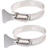 PartyKindom 2pezzi Fascette Stringitubo Acciaio Inox Con Maniglia Morsetti Regolabili Per Tubi Da Resistenti Ruggine e Corrosione Per Gas Acqua e Automotive