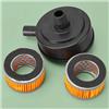DORFEY Silenziatore for pompa di aspirazione del compressore d'aria con filettatura maschio in plastica da 20 mm con 2 filtri