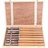 Klanata Set di 8 utensili per tornio per legno con 65 teste in acciaio al manganese e manici in legno di faggio - Kit di scalpelli per lavorazione del legno tagliati al da 4 mm di