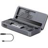 Generic HS02 Saldatore Mobile Workbench Storage Box con ricarica rapida e controllo della temperatura per riparazioni elettroniche e attività fai da te (HS-02B alto)