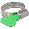 Delock Fascetta per tubo flessibile con dado alare 22-32 mm, confezione da 10, colore: verde