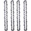 RICODA Motosega da 16 pollici 55 Maglie di trasmissione 27 Taglierina 3/8 LP .050 Catene in acciaio Parte di ricambio per catena per taglio legno con sega elettrica, 4 frese 55DL 27