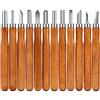 GZHXF Set di 12 utensili manuali for scalpelli da intaglio del legno for intaglio dettagliato di base, sgorbie for falegnami, utensili for la lavorazione del legno, foratura del legno