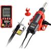 CCZRD Pistola Ad Aria Calda Micro Da 750 W Con Display LCD, Stazione Di Saldatura For Rilavorazione, Termica Portatile, Temperatura Regolabile, Strumenti For BGA Riscaldamento rapido(8899 KIT1)