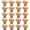 WEICHUAN 20 pomelli rotondi in legno grezzo per armadietti e cassetti (diametro: 3,6 cm, altezza: 3 cm)