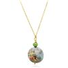 LE PERLE DI CALTAGIRONE Collana in argento con ceramica verde