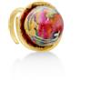 LE PERLE DI CALTAGIRONE Anello solitario in argento e ceramica