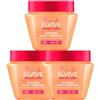 L'Oreal Paris L'Oréal Paris Elvive Dream Long Maschera Salva-Lunghezze per Capelli Lunghi e Lisci Formula Riparatrice con Keratina Vegetale e Olio Protettivo Rinforzante Illuminante - 3 Barattoli da 300ml