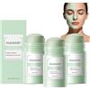 WRANBAO Mugwort Clay Mask Stick, Mugwort Face Treatments & Masks Skincare, Deeply Cleansing Mugworts Face Mask, Mud Mask Sticks, Blackheads and Pores, Oil Controlling Hydration for Clean Pores (3pcs)