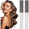 Dalababa 12 Pezzi Extension per Capelli, Clip In Fata Orpelli dei Capelli, Scintillio Partito Dazzle Accessori per Donne Ragazze Partito Festival - Colorato