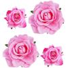 mishdacthgd Fermaglio per capelli a forma di rosa, 4 pezzi, in tessuto, stile messicano, per donne, ragazze, matrimoni, feste, festa della mamma (2 misure) (rosa)