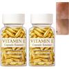 JASUBAI Capsule di vitamina E per il viso, siero anti-età idratante e rassodante, riduce le rughe e le linee sottili, schiarisce la pelle, nutre in profondità, 60 capsule/scatola (2 scatole)