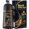 CAMEIRGOU Shampoo Colorante Naturale Semipermanente Per Capelli Neri, 500 Ml - Tinta Istantanea Per Uomo e Donna