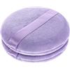 Psyqtsuary 2 spugnette rotonde per cipria, da 12,7 cm, lavabili, ultra morbide, in velluto, per la pulizia del viso, cipria sciolta, cipria da bagno, fondotinta (viola chiaro)