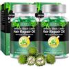 P-Beauty Cosmetic Accessories P-Beauty, 2 capsule di olio di ricino, con cheratina e vitamine, 2 x 40 capsule per uso esterno, olio per capelli per la crescita dei capelli e la cura del cuoio capelluto, per la cura dei capelli,