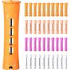 LINGJIONG Set di bacchette permanenti | 4 misure Cold Wave Rods bigodini per donne - bigodini in 4 misure con elastici, strumenti per acconciature fai da te per donne, capelli lunghi e corti, 40 lingjiong