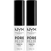 NYX Professional Makeup Primer Pore Filler Targeted Stick Tonalità Trasparent Leviga la Pelle Riduce Pori Linee Sottili Imperfezioni Formula Vegana con Vitamina E - 2 Flaconi da 3g