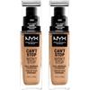 NYX Professional Makeup Fondotinta Can't Stop Won't Stop Tonalità 11 Beige Liquido Waterproof Lunga Tenuta 24h Finish Matte Leggero No Transfer e Ultra Pigmentato - 2 Fondotinta da 30ml
