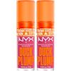 NYX Professional Makeup Duck Plump Gloss Lucidalabbra Tonalità 11 Pick Me Pink Rimpolpante Finish Lucido Luminoso per Labbra Grandi e Carnose con Zenzero e Peperoncino - 2 Lipgloss da 7ml