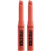 Nyx Professional Makeup Pro Fix Stick Correttore 0.5 Apricot Idrata Corregge Illumina con Acido Ialuronico Tenuta 12h per Pelli da Medie a Scure - 2 Correttori