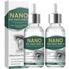 Generico Serum per occhi Nano, Collirio lubrificante, Collirio rigenerante, per il recupero della vista, Allevia l'affaticamento degli occhi per la cura degli (2 pezzo)