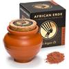 African Erde Terracotta Powder, cipria sfusa in vasetto di terracotta, cipria minerale, abbronzante