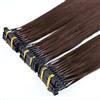 FUIBEJAE 6D 1st Generation Human Hair Extensions 6D Machine Quick No Track Groove Connection To The Head Hair Veri capelli umani per le donne, 10 righe,Marrone,22inch