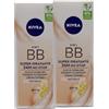 FEI FAN Crema Viso Giorno, 5in1 BB Cream, Super Idratante, 24h No Stop, Naturale. SPF15, Con Olio Di Jojoba e Pigmenti Illuminanti 50ml (2 Unità)