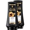 Gliss Kur Gliss Ultimate Repair, balsamo per capelli (2 x 200 ml), con estratto di cheratina liquida e perla, fornisce una cura di riparazione, balsamo per capelli estremamente danneggiati