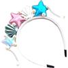Hohopeti Cerchietto a Tema Mare per Ragazzo Ragazza, Perle Blu, Stile Sirena | Design Conchiglie e Stella del Mare, per Chioma e Outfit Sirena, per Feste e Scuola, Colore Blu