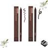 XKrmp 2-in-1 Smudgeproof Eyeliner/Brow Pencil - 24HR Waterproof Sharpening Duo, Crease-Free for Oily Lids, Smudge-Proof Sharpening Pencils for Defined Eyes, No-Touchup Wear (Mixed#16)