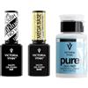 Generisch Victoria Vynn - Set di bellezza per bottiglie vuote Pure Duo Prep, 150 ml, gel Polish Top Unblue No Wipe 15 ml, gel Polish Mega Base Clear da 15 ml, ideale per professionisti e principianti