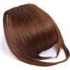 Namzi Frangia sintetica con clip, frangia finta con tempie, extension per capelli da donna, ricurve naturali, per uso quotidiano, ramato medio