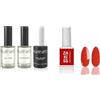 Esthetica MESAUDA Mnp Kit Semipermanente Nail Prep + Ultra bond + Base&Top 14 ml + Omaggio Gel Polish Zakiss Rosso n 30 Amsterdam 10 ml