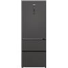 Haier 3D 70 Serie 5, Frigorifero 3 Porte No Frost 528 Litri, My Zone Plus, Cassetti Direct Access, Porta Reversibile, Classe Energetica E, Colore Nero Slate, 190 x 70 x 67,5 cm (AxLxP), HTR5719ENPT