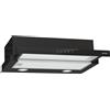 Gorenje TH 64E4BG - Cappa aspirante con illuminazione a LED, filtro in poliuretano/aria di scarico o ricircolo, colore: Nero/Vetro -450 M³/H