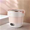 SLCXDPAT 18.5 L Lavatrice Portatile, Mini Lavatrice Pieghevole, Lavatrice da Campeggio con Centrifuga, Piccola Lavatrice da Viaggio, per Campeggio, Viaggi, Auto, Dormitori, Calzini,Biancheria Intima(Pink)