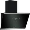 Klarstein FlashLine - Cappa da cucina da 60 cm, cappa a parete inclinata, touchscreen, 524 m³/h, classe energetica A++, LED, silenziosa: 34,5 dB, nera, aspirazione e ricircolo
