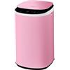GQQDDD Lavatrici Mini Lavatrice da 3,5 kg,Lavatrice Portatile Completamente Automatica,Lavatrice da Campeggio,Lavaggio Ad Alto Grado di Cottura A 95°,Risparmio Energetico/Acqua(Color:Rosa)