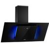 Klarstein Eleonora - Cappa Aspirante Inclinata, Classe Energetica A++, Capacità: 426m³/h, Touch, Luce Ambiente RGB, 60dB, Ricircolo/Scarico, Luce LED, Filtro Antigrasso, 90cm, Nero