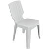 Keter SEDIA IN RESINA IMPILABILE COLORE BIANCO O ANTRACITE SENZA BRACCIOLI MOD. T-CHAIR