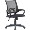 CLP Sedia da Ufficio Genius I Sedia da scrivania Regolabile in Altezza con Rivestimento in Rete, Colore:Nero