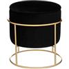 ATMOSPHERA CREATEUR D'INTERIEUR - Pouf cassapanca eliane in velluto nero