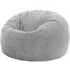 icon Classico Poltrona Sacco, Grigio, Velluto a Coste, Pouf Poltrona con Riempimento Incluso, Pouf Sacco, Camera da Letto, Soggiorno, Mobili Soggiorno