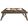 MAURY'S IL NUMERO UNO DEL RISPARMIO Vassoio Tavolino in Legno da Letto con Gambe Pieghevoli 50 x 33 Cm Color Noce